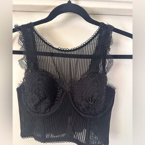 Victoria's Secret Black Lace Bustier